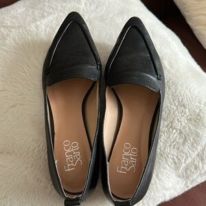 Franco Sarto Susie black leather loafer. Size 8.